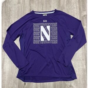 Under Armour‎ Northwestern Wildcats Purple Long Sleeve Athletic Shirt Women's M